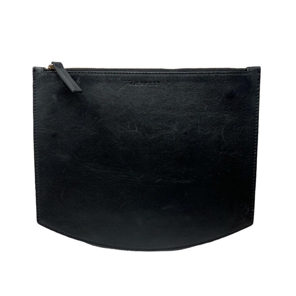 Haerfest Rare Black Leather Flat Mini Bag